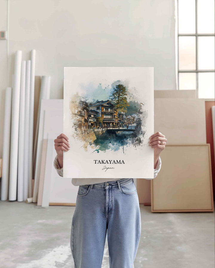 Takayama, Japan – Watercolor Art Print