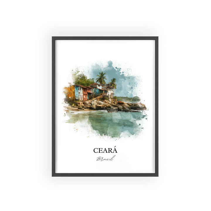 Ceará Wall Art, Ceará Brazil Print, Brazil Watercolor Art, Ceará Brazil Gift, Brazil Travel Print, Travel Poster, Housewarming Gift