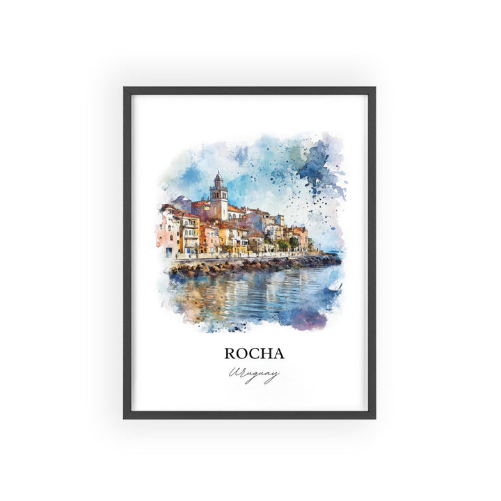 Rocha Uruguay Wall Art, Rocha Print, Uruguay Watercolor Art, Rocha Uruguay Gift, Travel Print, Travel Poster, Housewarming Gift