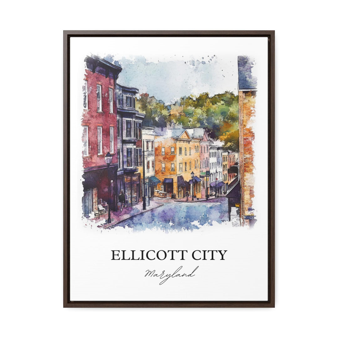 Ellicott City MD Wall Art, Howard County Print, Maryland Watercolor Art, Ellicott City Gift, Travel Print, Travel Poster, Housewarming Gift