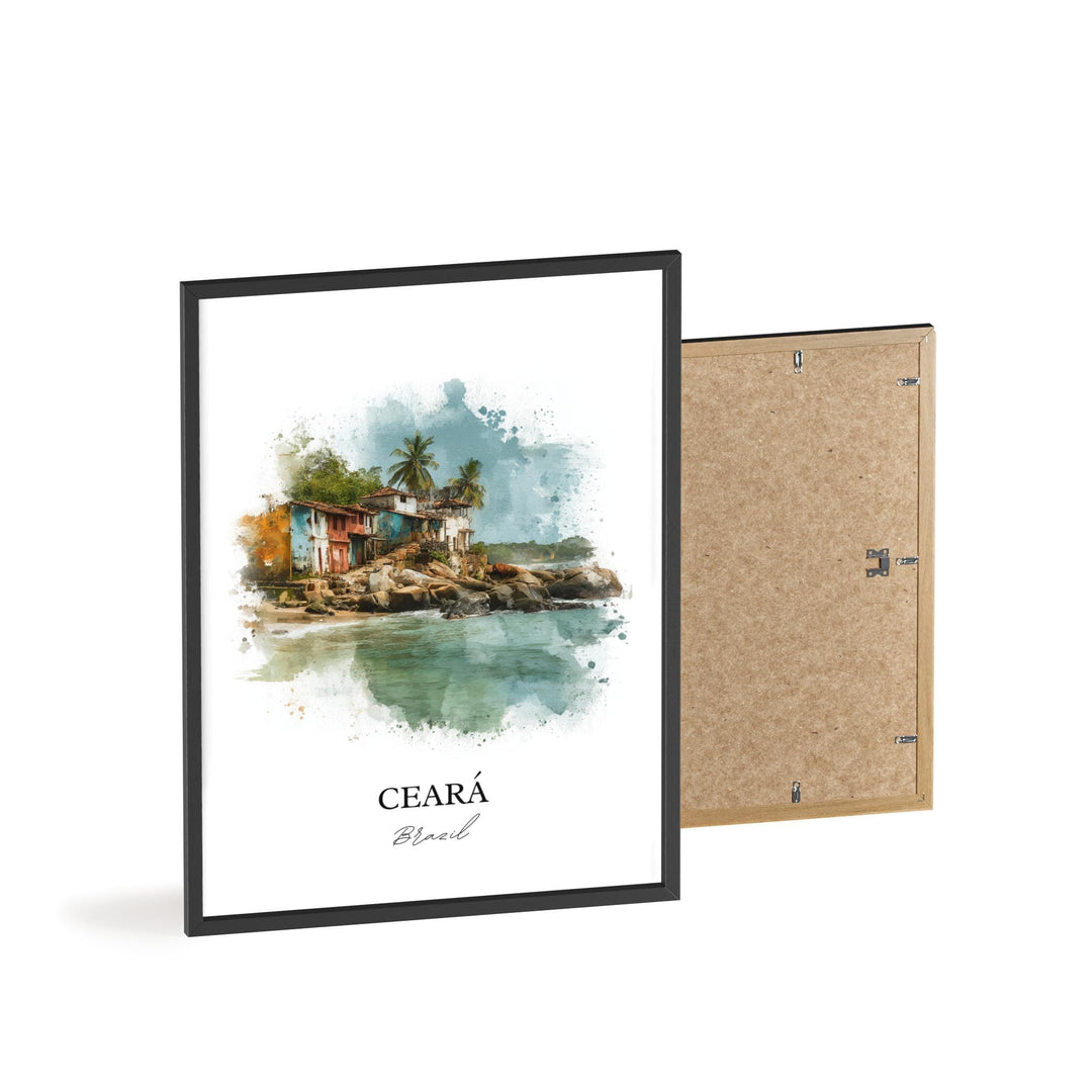 Ceará Wall Art, Ceará Brazil Print, Brazil Watercolor Art, Ceará Brazil Gift, Brazil Travel Print, Travel Poster, Housewarming Gift