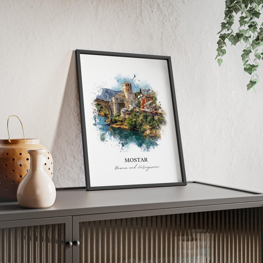 Mostar, Bosnia & Herzegovina – Watercolor Art Print