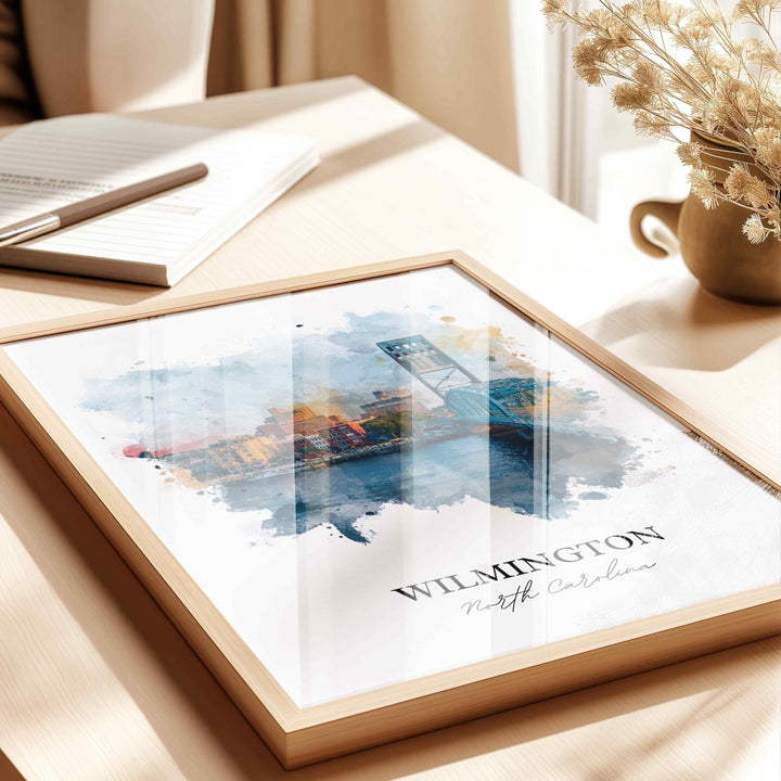 Wilmington, North Carolina – Watercolor Art Print