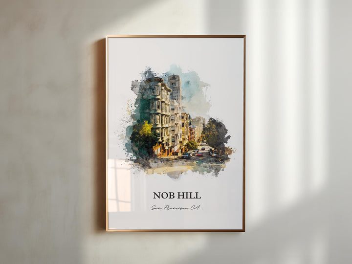 Nob Hill, California – Watercolor Art Print