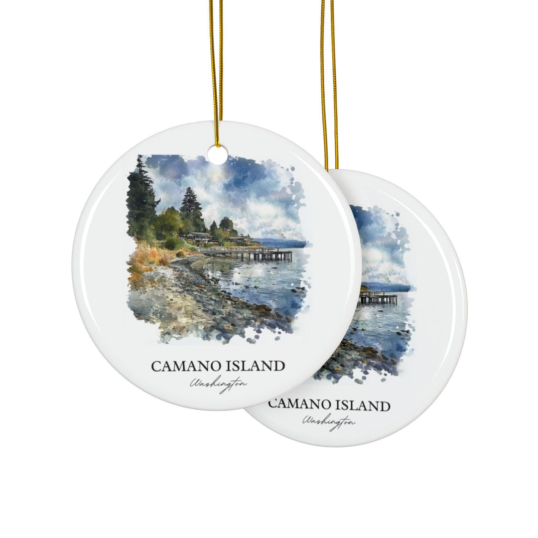 Camano Island Ornament: Unique Washington State Souvenir, Camano Xmas Decor, and Authentic Camano Island Gift