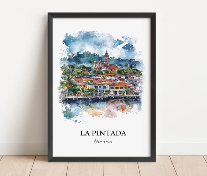 La Pintada Wall Art, La Pintada Panama Print, Panama Watercolor Art, La Pintada Gift, Travel Print, Travel Poster, Housewarming Gift