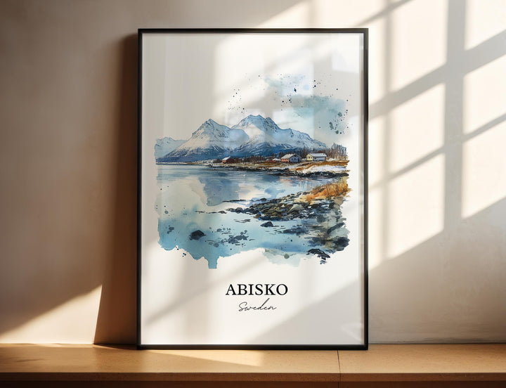 Abisko Travel Print Wall Art Abisko Wall Hanging Home Décor Abisko Gift Art Lovers Sweden Art Lover Gift Abisko Poster