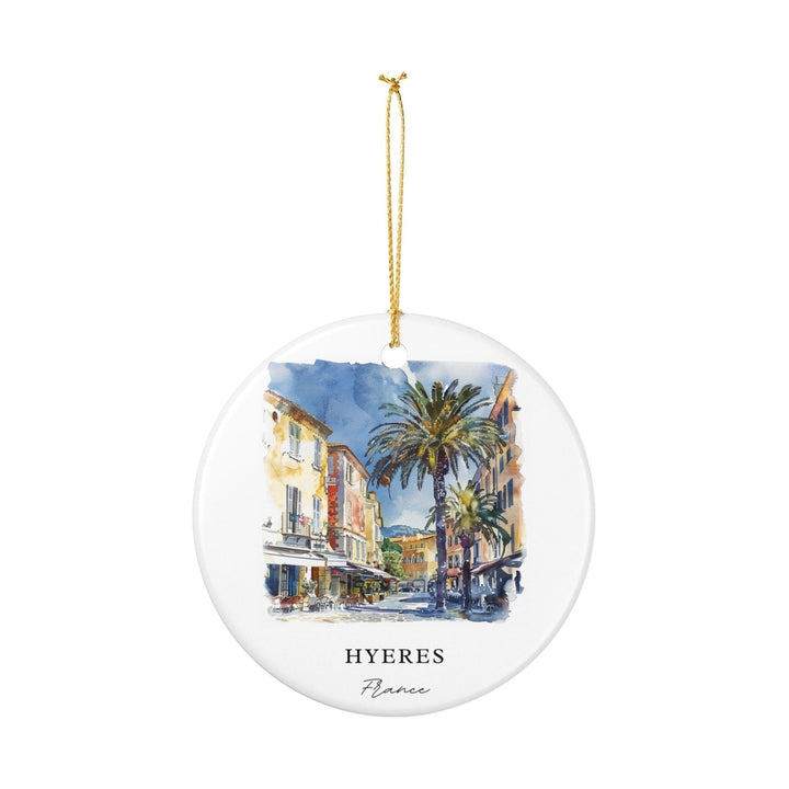 Hyeres France Ornament: Unique Hyeres France Souvenir, France Xmas Decor, and Authentic Hyeres France Gift