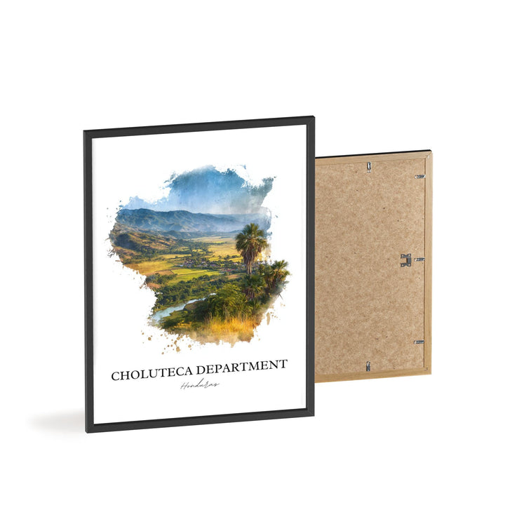 Choluteca Dept Wall Art, Choluteca Print, Honduras Watercolor Art, Honduras Gift, Honduras Travel Print, Travel Poster, Housewarming Gift