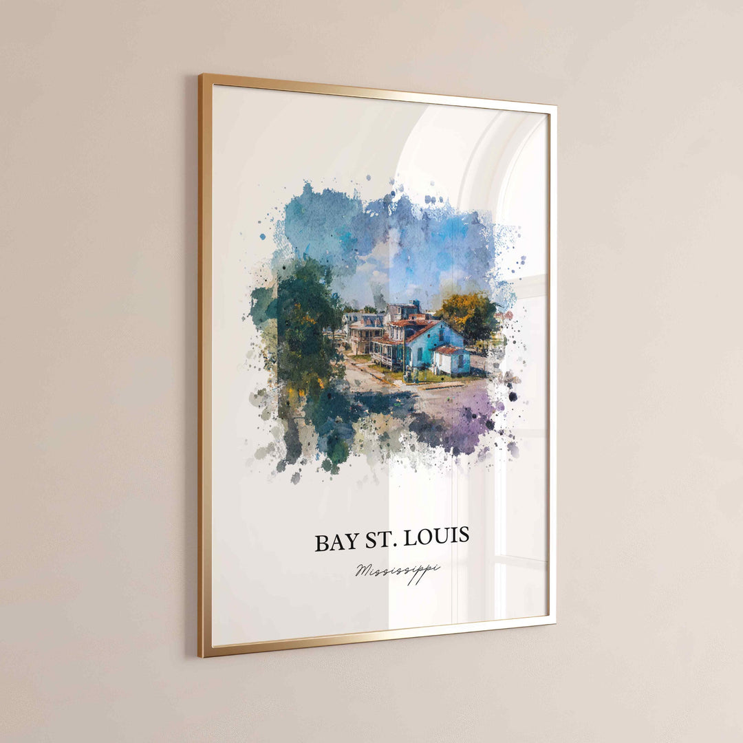 Bay St. Louis, Mississippi – Watercolor Art Print