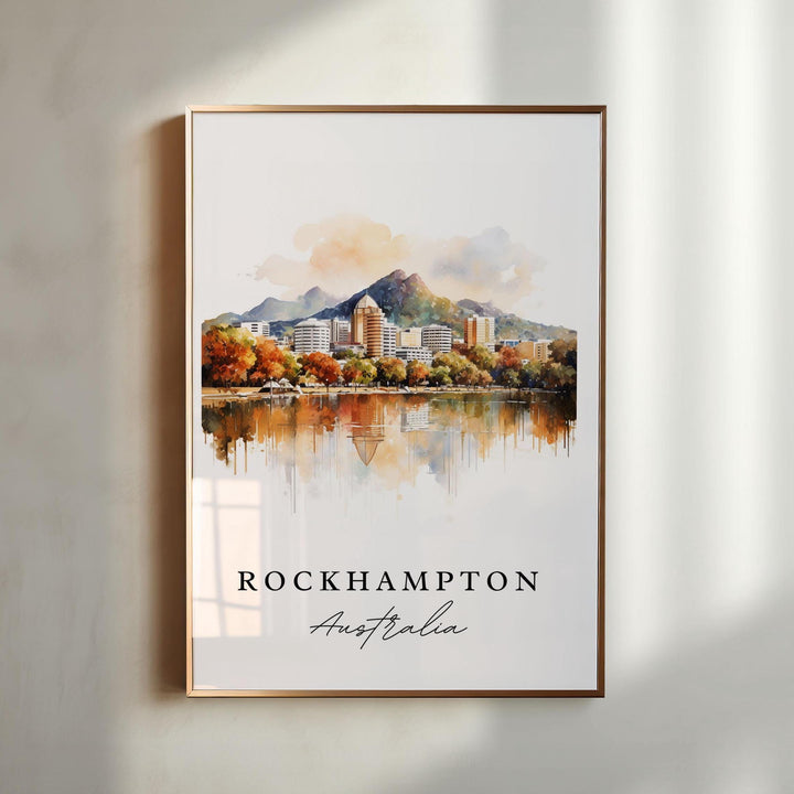 Rockhampton wall art - Queensland, Rockhampton Citiy Print, Rockhampton Wedding gift, Birthday present, Custom Text, Personalized Gift