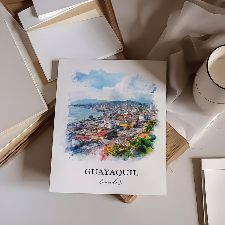 Guayaquil, Ecuador – Watercolor Art Print