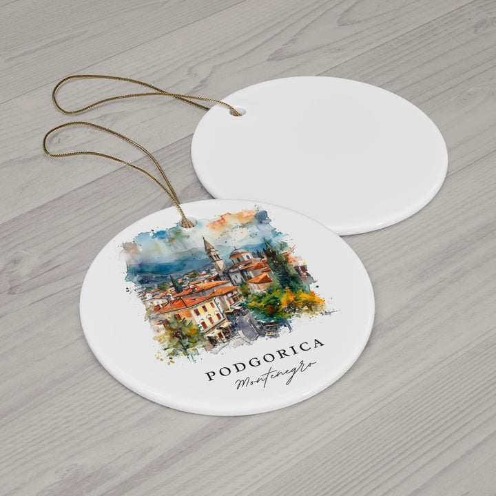 Podgorica Ornament: Unique Podgorica Souvenir, Podgorica Xmas Decor, and Authentic Montenegro Christmas Gift