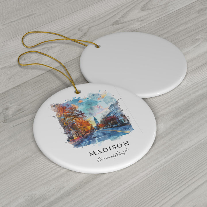 Madison CT Ornament: Unique Madison Connecticut Souvenir, Madison CT Xmas Decor, and Authentic Madison CT Christmas Gift