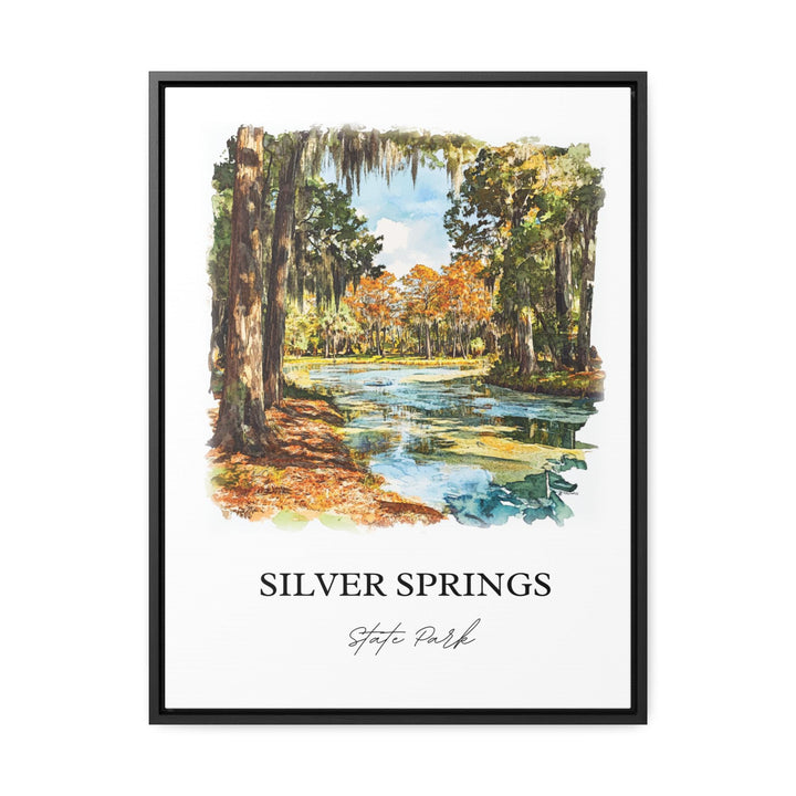 Silver Springs Park Wall Art, Florida Print, Silver Springs Watercolor, Marion County Gift, Travel Print, Travel Poster, Housewarming Gift