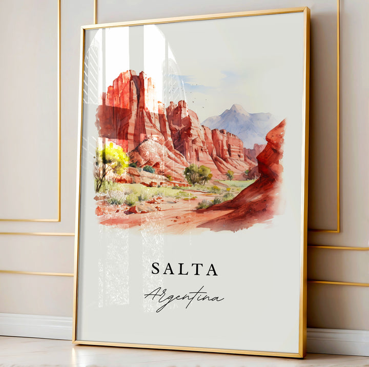 Salta Argentina wall art - Argentina, Salta poster print, Salta Wedding gift, Salta Argentina Birthday present, Custom Text, Perfect Gift