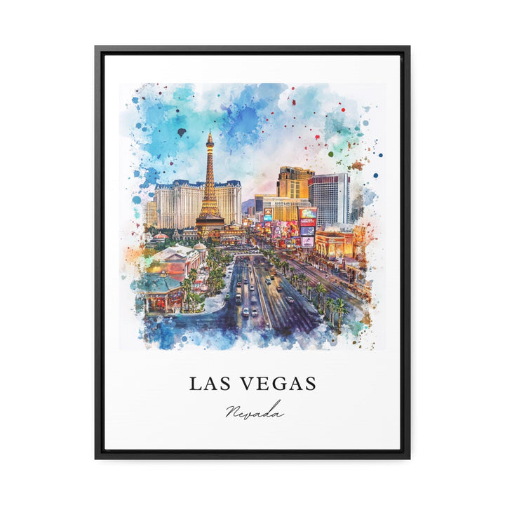 Las Vegas Wall Art, Las Vegas Print, Vegas Strip Watercolor Art, Vegas Strip Art Gift, Travel Poster, Housewarming Gift
