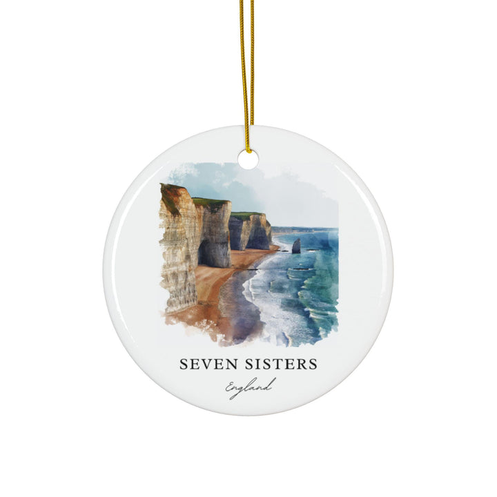 Seven Sisters Ornament: Unique Seven Sisters Souvenir, England Xmas Decor, and Authentic Seven Sisters England Gift