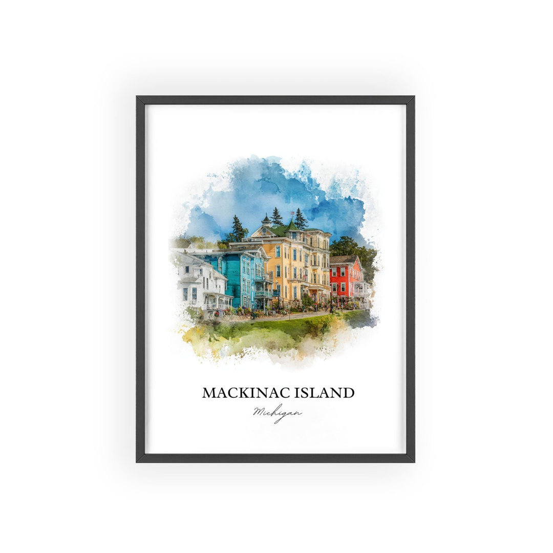 Mackinac Island, Michigan – Watercolor Art Print