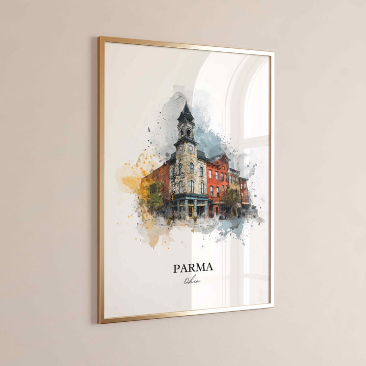 Parma, Ohio – Watercolor Art Print