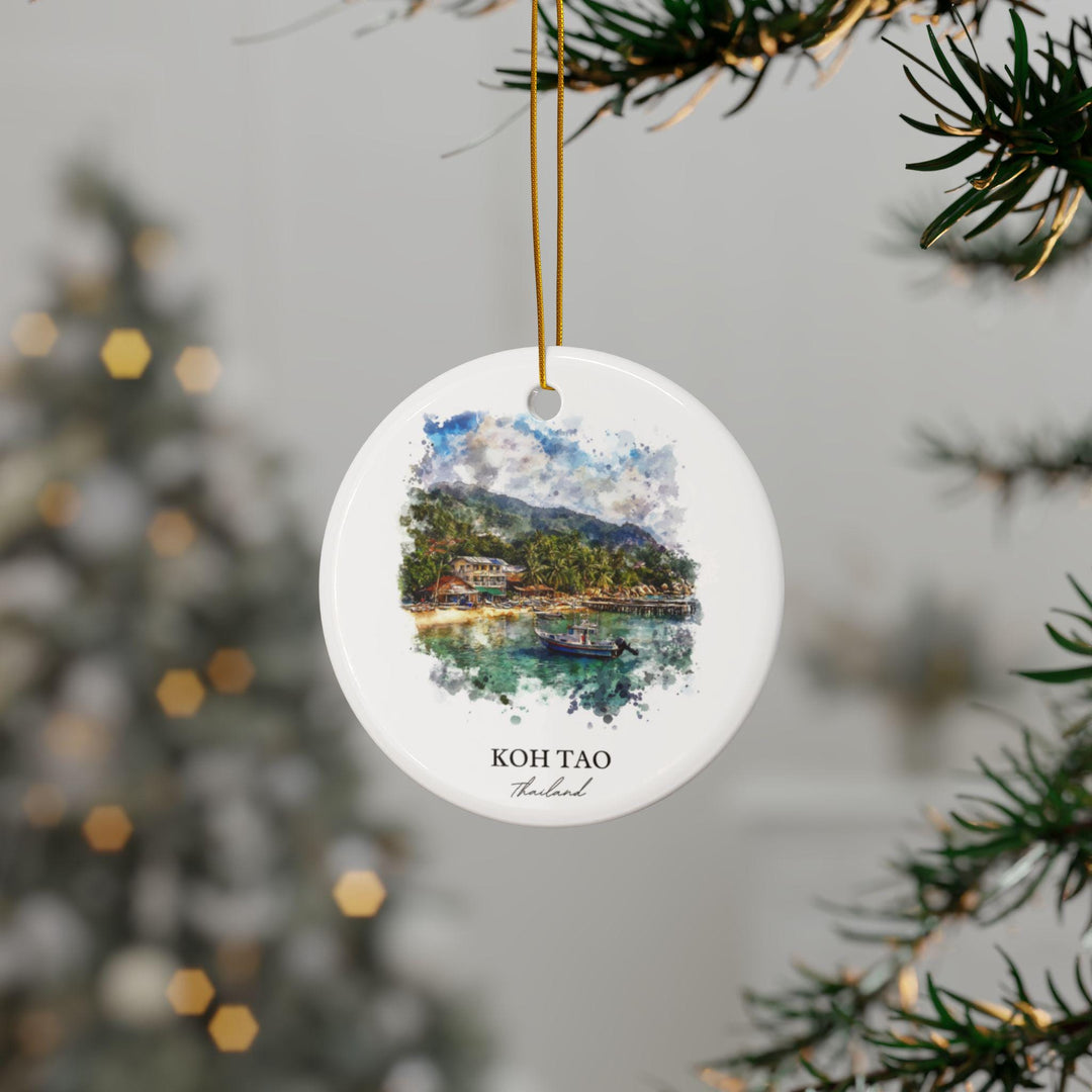 Koh Tao Ornament: Unique Thailand Souvenir, Koh Tao Thailand Xmas Decor, and Authentic Koh Tao Gift