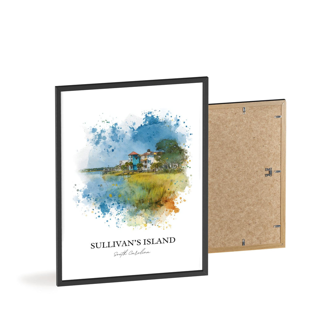 Sullivans Island, SC – Watercolor Art Print