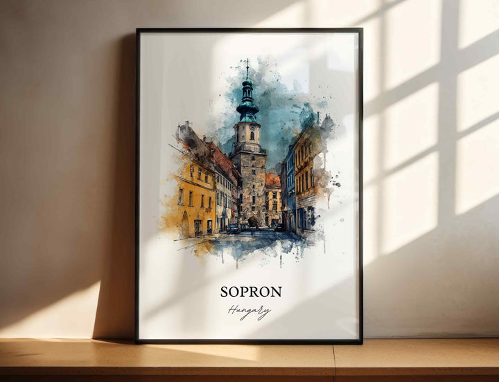 Sopron, Hungary – Watercolor Art Print