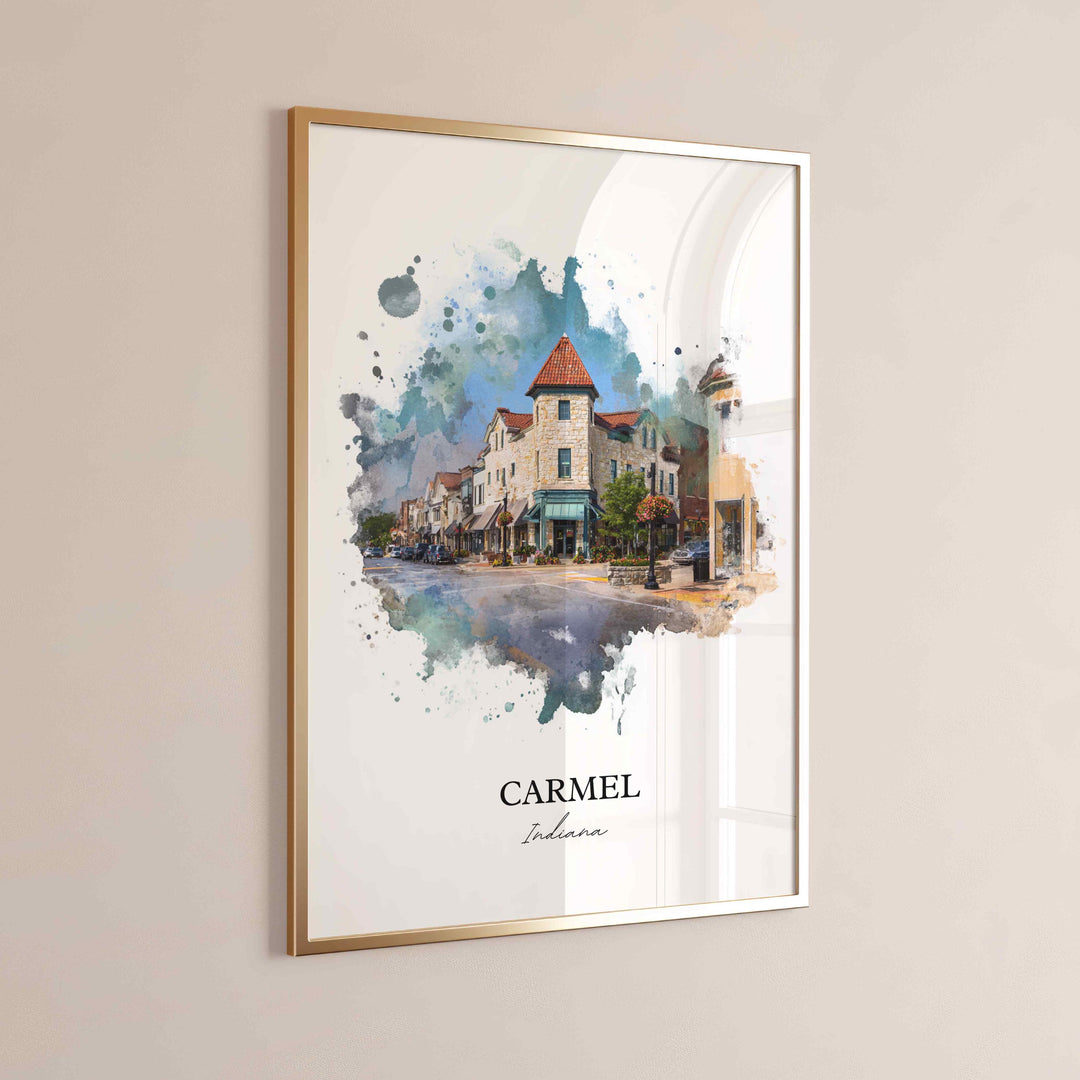 Carmel, Indiana – Watercolor Art Print