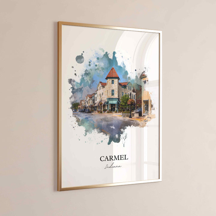 Carmel, Indiana – Watercolor Art Print