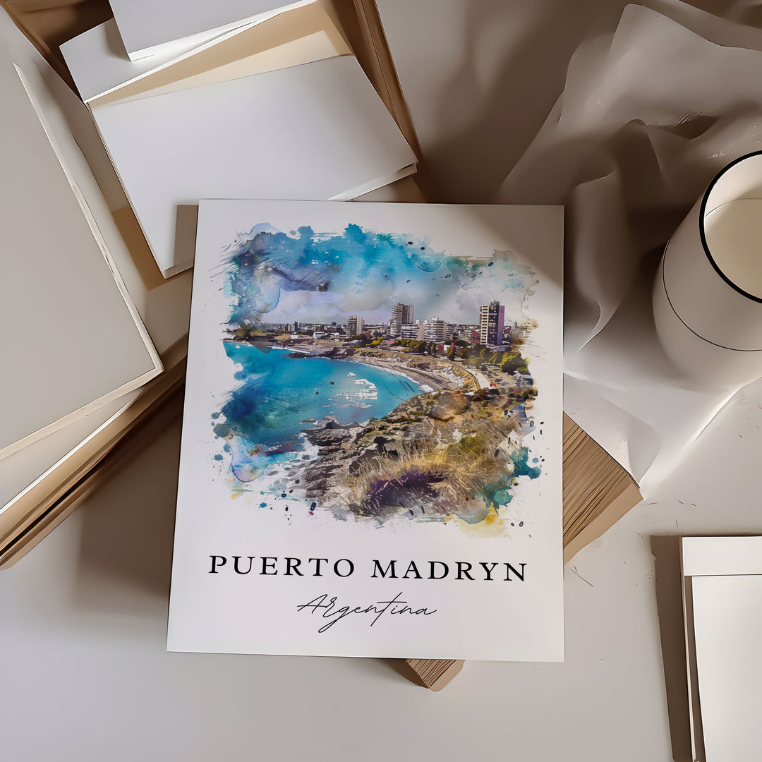 Puerto Madryn Wall Art, Argentina Print, Puerto Madryn Wall Art, Madryn Gift, Travel Print, Travel Poster, Travel Gift, Housewarming Gift