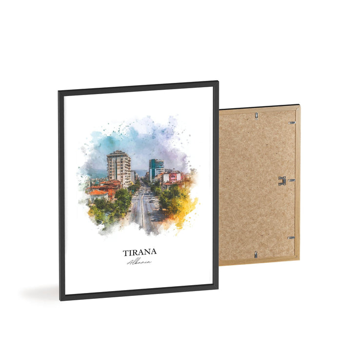 Tirana, Albania – Watercolor Art Print