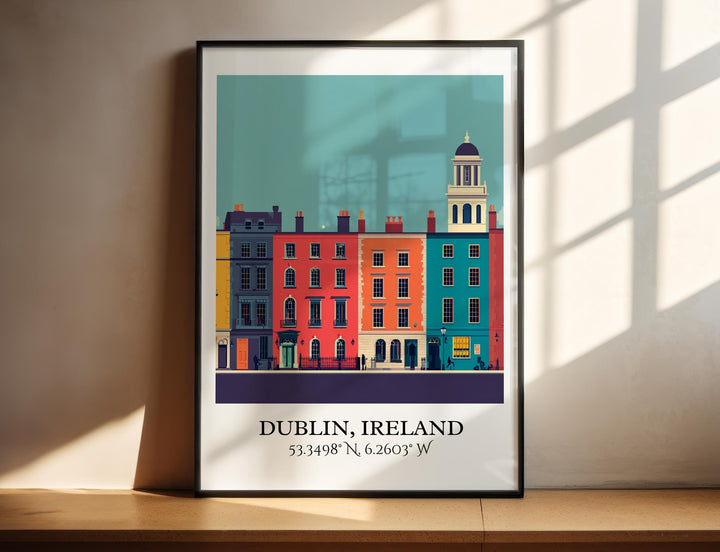 Dublin Art, Dublin Retro Travel Art, Dublin Home Decor, Dublin Ireland Gift, Ireland Travel Art, Travel Prints, Housewarming Gift