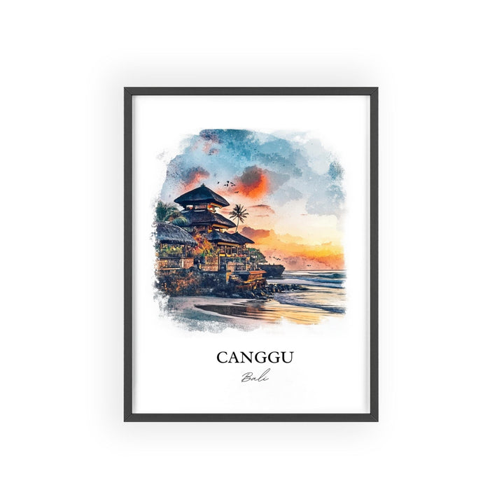 Canggu Wall Art, Bali Print, Bali Watercolor Art, Canggu Bali Gift, Travel Print, Travel Poster, Housewarming Gift