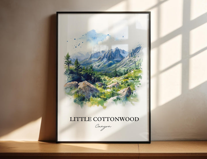 Little Cottonwood Canyon Art, Salt Lake Valley Print, Utah Art, Wasatch Cache Forest Gift, Travel Print, Travel Poster, Housewarming Gift