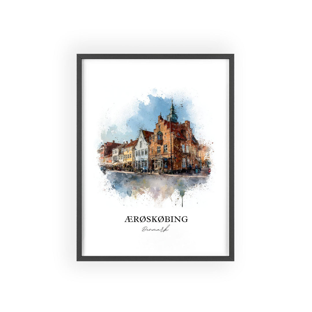 Aerøskøbing, Denmark – Watercolor Art Print