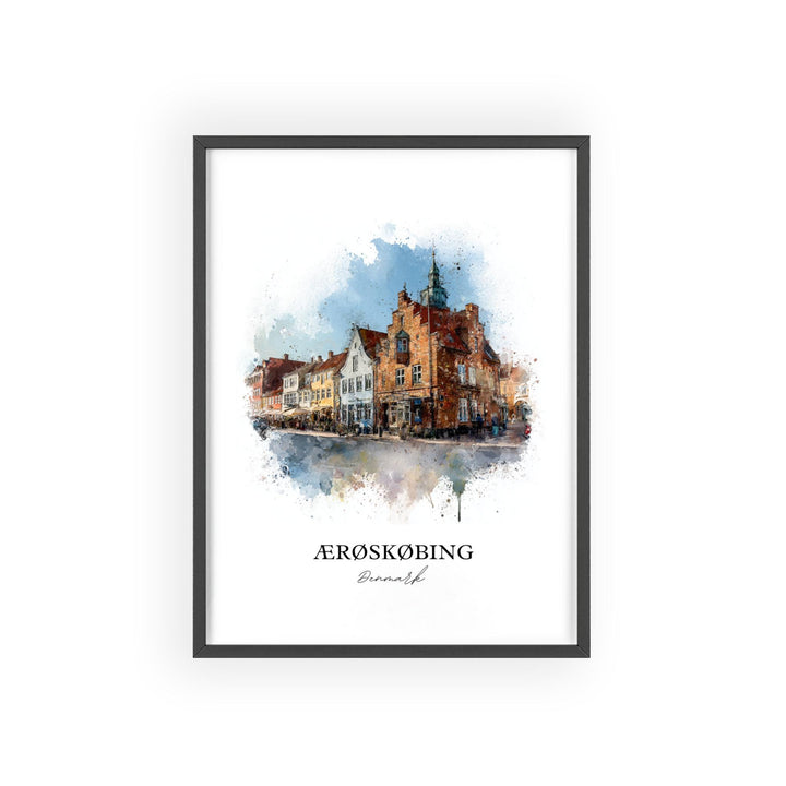 Aerøskøbing, Denmark – Watercolor Art Print