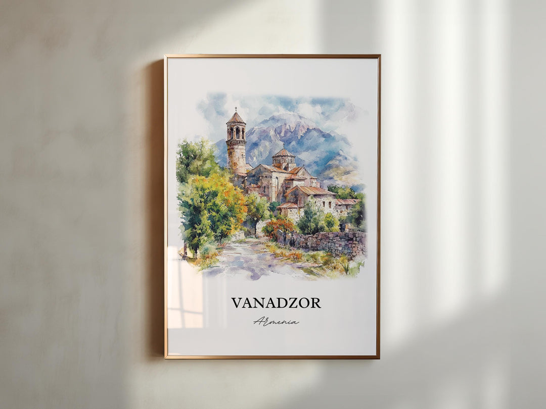 Vanadzor, Armenia – Watercolor Art Print