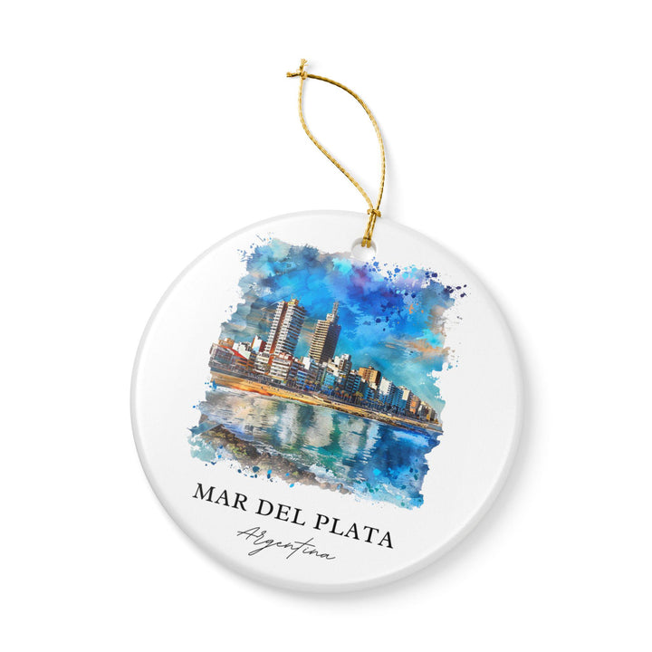 Mar del Plata Ornament: Unique Mar del Plata Souvenir, Argentina Xmas Decor, and Authentic Argentina Gift