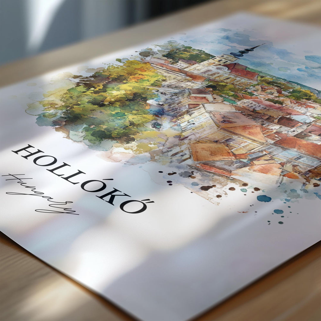 Holloko Hungary Wall Art, Hungary Print, Hungary Watercolor Art, Holloko Gift, Travel Print, Travel Poster, Housewarming Gift