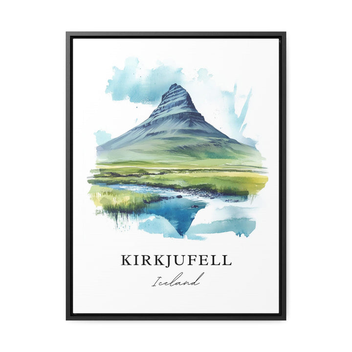 Kirkjufell Wall Art, Kirkjufell Print, Grundarfjörður Watercolor, Iceland Gift, Kirkjufell