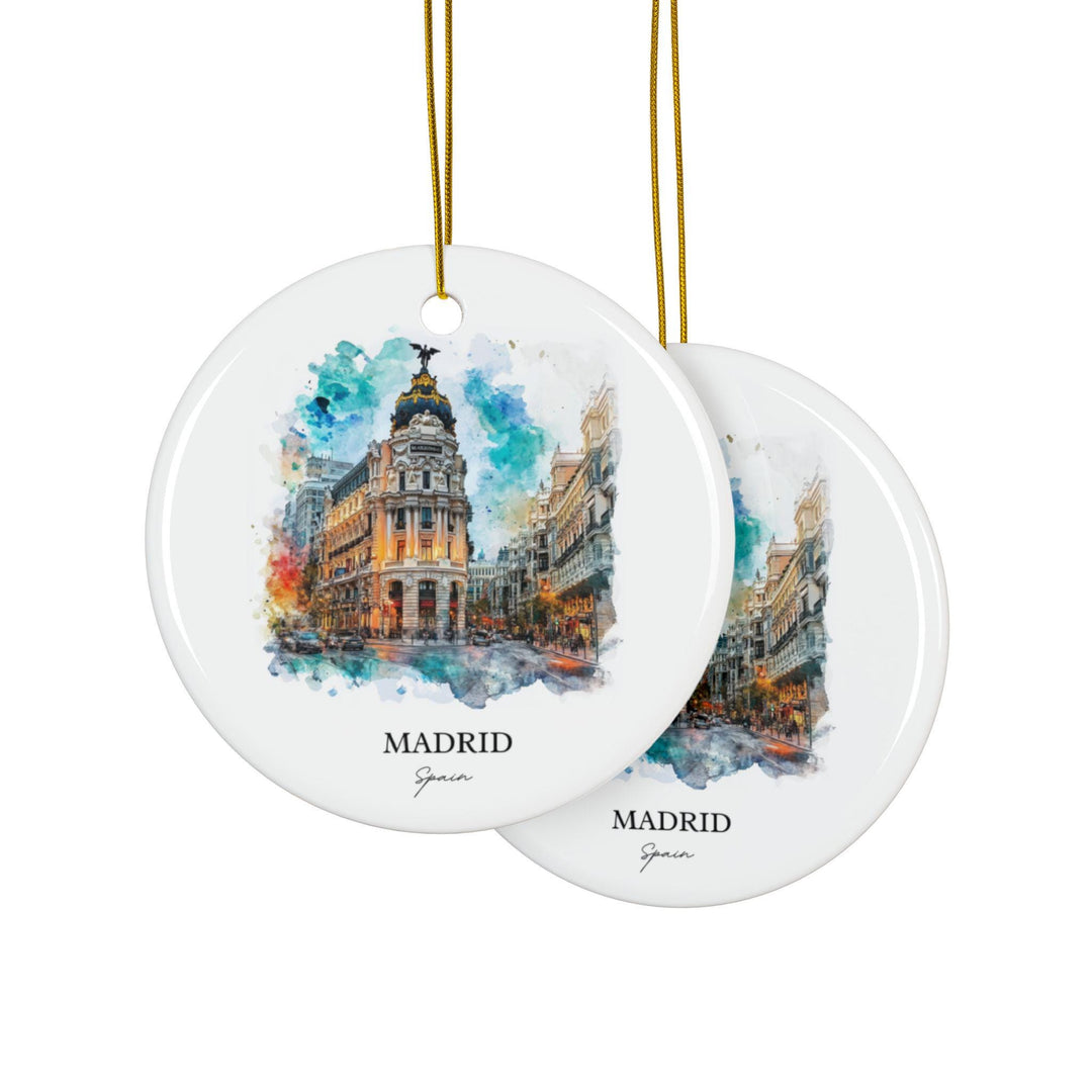 Madrid Spain Ornament: Unique Madrid Souvenir, Madrid Xmas Decor, and Authentic Madrid Spain Gift