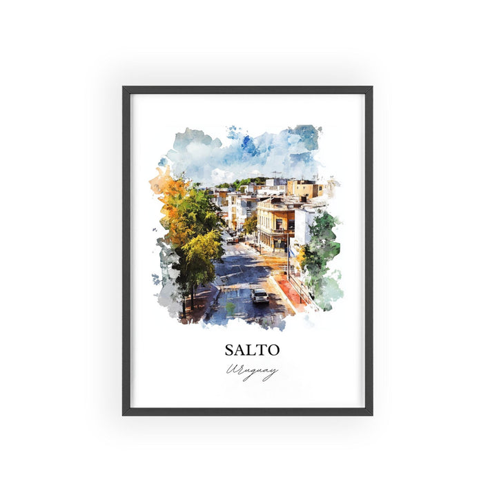 Salto Uruguay Wall Art, Salto Dept Print, Uruguay Watercolor Art, Salto Uruguay Gift, Travel Print, Travel Poster, Housewarming Gift