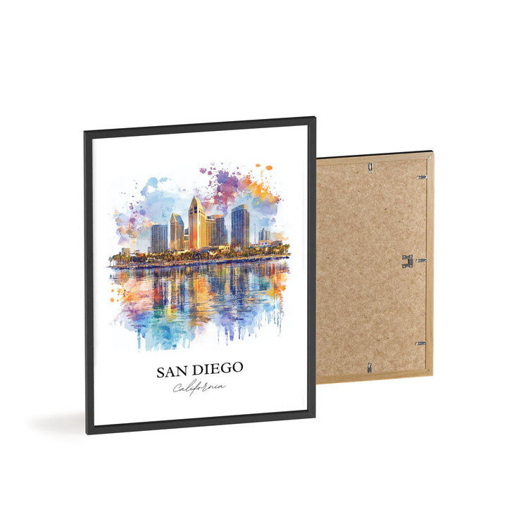 San Diego Wall Art, SoCal Print, California Watercolor Art, San Diego Gift, Travel Print, Travel Poster, Housewarming Gift