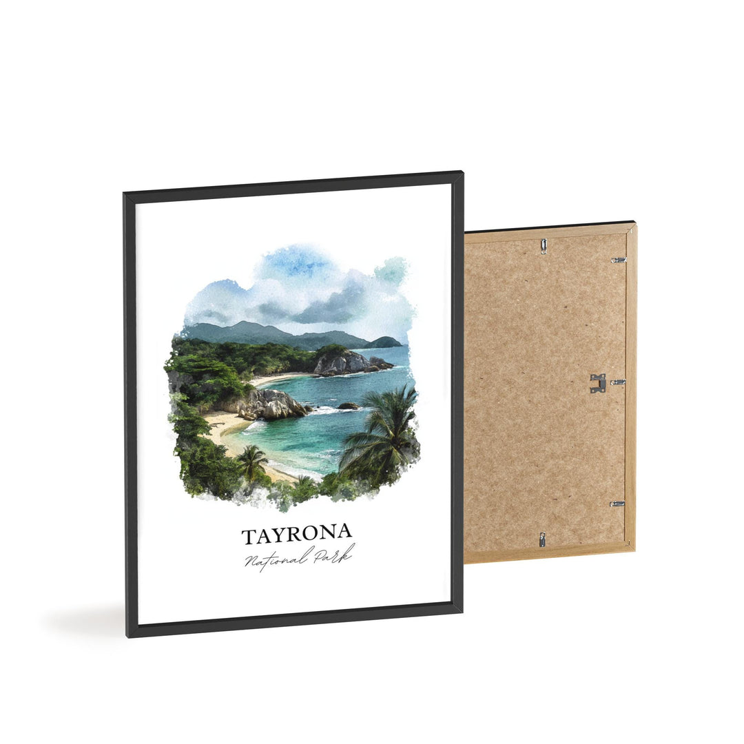 Tayrona National Park Art, Santa Marta Print, Colombia Watercolor, Tayrona Natl Park Gift, Travel Print, Travel Poster, Housewarming Gift