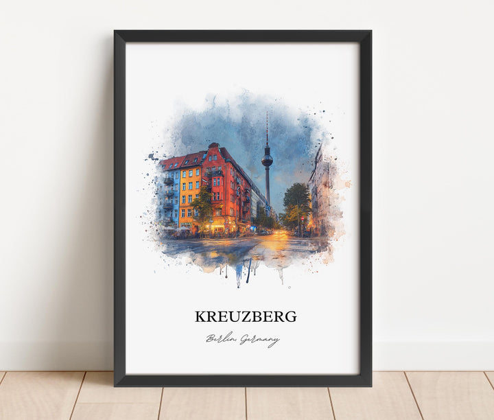Kreuzberg, Germany – Watercolor Art Print