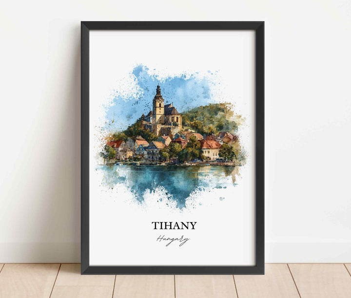 Tihany, Hungary – Watercolor Art Print