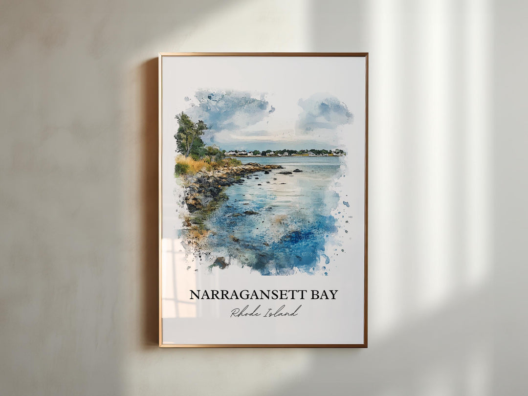Narragansett Bay Wall Art, Rhode Island Print, Rhode Island Artwork, Narragansett Bay Gift, Travel Print, Travel Poster, Housewarming Gift