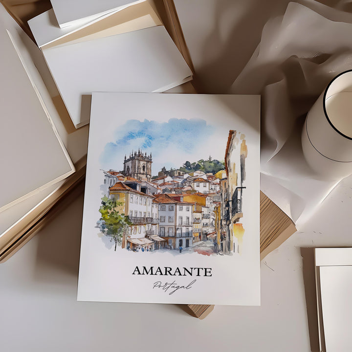 Amarante, Portugal – Watercolor Art Print