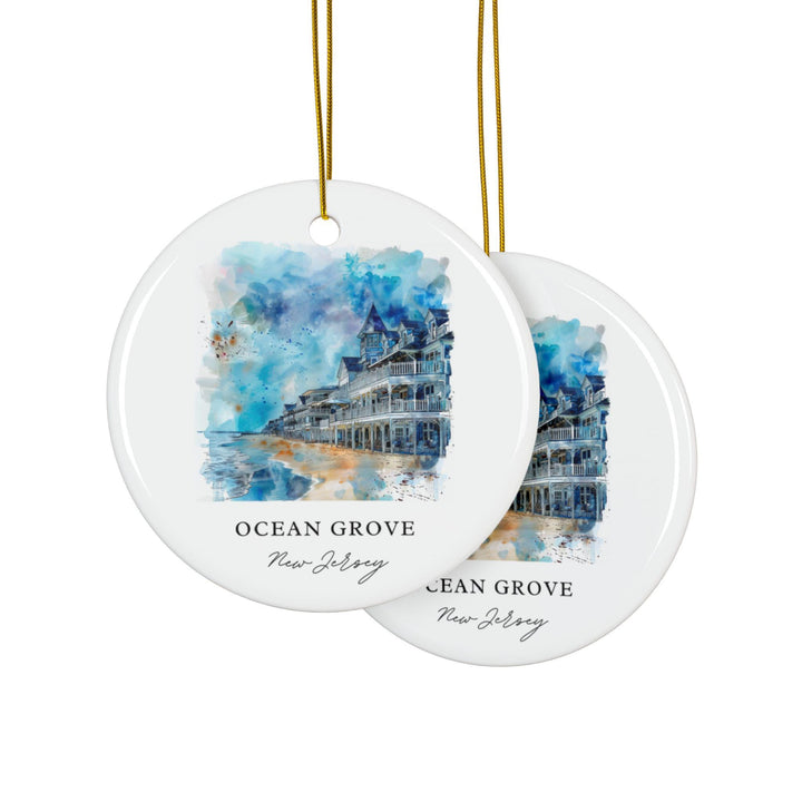 Ocean Grove NJ Ornament: Unique Ocean Grove Souvenir, Jersey Shore Xmas Decor, and Authentic Jersey Shore Gift