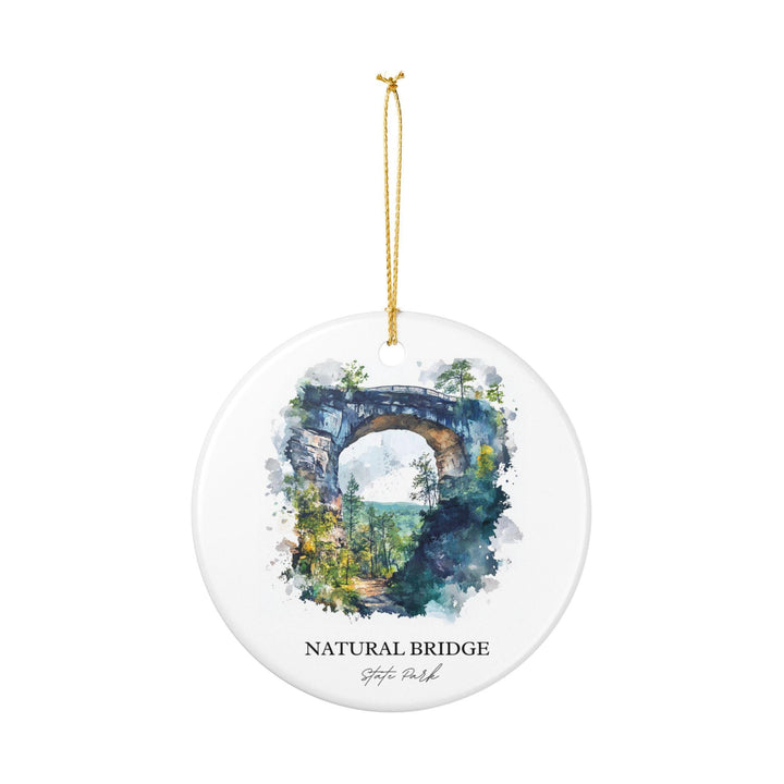 Natural Bridge State Park Ornament: Unique Natural Bridge State Park Souvenir, Natural Bridge Xmas Decor, and Authentic Virginia Gift